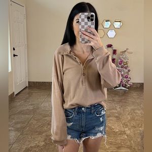 Half Button Pull Over